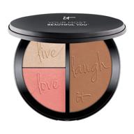 discover your most beautiful you with it cosmetics anti-aging matte bronzer, luminizer & brightening blush palette - infused with hydrolyzed collagen, silk & peptides - includes how-to guide logo