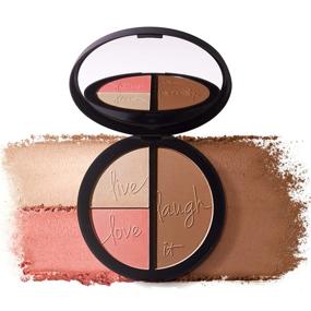 img 1 attached to Discover Your Most Beautiful You with IT Cosmetics Anti-Aging Matte Bronzer, Luminizer & Brightening Blush Palette - Infused with Hydrolyzed Collagen, Silk & Peptides - Includes How-To Guide