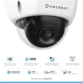 img 2 attached to 🎥 Amcrest 4K 8CH Security Camera System: 4K NVR, 4K Dome IP Cameras (8MP), Weatherproof, Pre-Installed 2TB HDD (White)