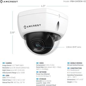 img 1 attached to 🎥 Amcrest 4K 8CH Security Camera System: 4K NVR, 4K Dome IP Cameras (8MP), Weatherproof, Pre-Installed 2TB HDD (White)