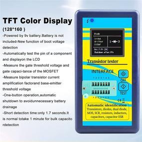 img 2 attached to Aideepen Transistor Tester - Automatic Checker Detector for Capacitor, Transistor, Diode, Resistor, Inductor, Capacitance, MOSFET, SCR, LCR, ESR