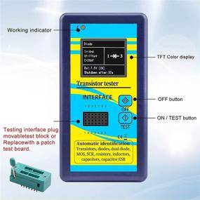 img 1 attached to Aideepen Transistor Tester - Automatic Checker Detector for Capacitor, Transistor, Diode, Resistor, Inductor, Capacitance, MOSFET, SCR, LCR, ESR