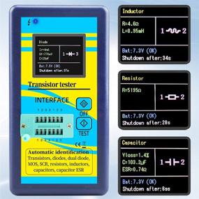 img 3 attached to Aideepen Transistor Tester - Automatic Checker Detector for Capacitor, Transistor, Diode, Resistor, Inductor, Capacitance, MOSFET, SCR, LCR, ESR