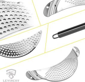 img 3 attached to 🍲 LEVINCHY 2-Piece Stainless Steel Pot Strainer Set - Efficient Easy-Draining Kitchen Strainers for Cooking, Pasta, Noodles, Fruits and Veggies