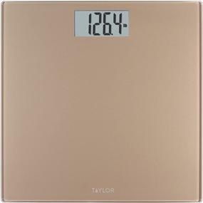 img 4 attached to 🔢 Accurate and Stylish: Taylor Precision Products Digital Bathroom Scale with 400 lb Capacity in Champagne Hue
