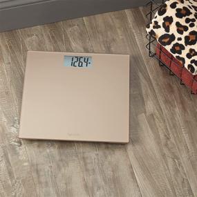 img 2 attached to 🔢 Accurate and Stylish: Taylor Precision Products Digital Bathroom Scale with 400 lb Capacity in Champagne Hue