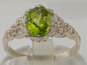 img 3 attached to 💍 Authentic Peridot Womens Band Ring in 925 Sterling Silver for a Genuine Look