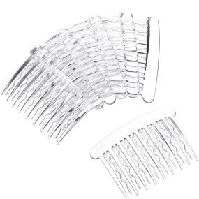 img 3 attached to 🦧 Gejoy 12-Piece Transparent Plastic Teeth Hair Combs: Ideal Tortoise Side Comb Hair Accessories for Fine Hair