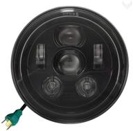 7-дюймовый круглый фара led третьего поколения eagle lights для harley davidson - plug and play h4 - модернизация фар 2d1 (черная) логотип