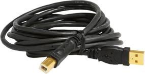 img 1 attached to 🔌 Mediabridge USB 2.0 Cable (6 Feet) - High-Speed A Male to B Male - Gold-Plated Connectors - Black - Part# 30-001-06B