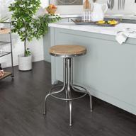 🪑 deco 79 benzara wide metal wood bar stool: enhance comfort with 28-inch gray stool - 17x17 inches logo