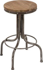 img 3 attached to 🪑 Deco 79 Benzara Wide Metal Wood Bar Stool: Enhance Comfort with 28-Inch Gray Stool - 17x17 Inches