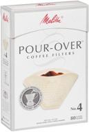 ☕ premium melitta #4 pour-over cone coffee filters, beige (80 count): filter your perfect cup of joe! logo