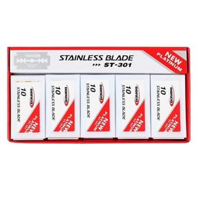 img 3 attached to 🪒 Dorco Platinum Stainless Double Edge Razor Blades - 100 Pack: Optimal Shaving Experience with 100 Quality Blades