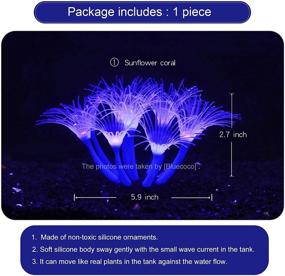 img 2 attached to Enhance Aquarium Ambience with 🐠 Bluecoco Soft Silica Gel Glow-in-the-Dark Coral Decorations