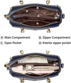 img 2 attached to 👜 Stylish and Versatile Women's Handbags: Top Handle, Adjustable Crossbody, Messenger with Wallets