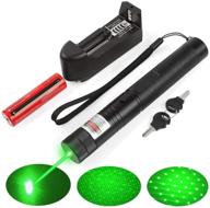 🔦 green light flashlight with adjustable focus, ideal for camping, hiking, hunting, and fishing logo