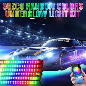 img 3 attached to Suzco Dream Color Chasing LED Underglow Strip Lights: 6PCS Rainbow Lighting Kit with APP Control, 216LEDs, Waterproof 12V for Cars Truck ATV UTV Offroad