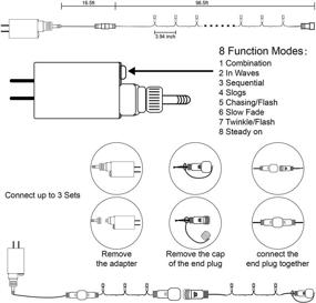 img 1 attached to 🎄 Waterglide 300 LED Christmas Lights, 98.5FT Xmas String Light 8 Lighting Modes, Waterproof Plug-in Mini Lights for Outdoor Indoor Holiday Christmas Tree Wedding Party Bedroom Decorations (Multicolor)