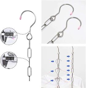 img 3 attached to 🎀 6-Pack Heavy Duty Metal Hanger Chains for Girls Bedroom, Dorm Room Essentials - Space Saving Closet Organizers and Storage for College Students with 10 Slots