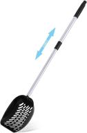 🐈 snagle paw adjustable cat litter scooper: deep shovel, long handle, non-stick metal scoop - rust resistant cat shovel for kitties & sifting litter logo