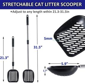 img 3 attached to 🐈 Snagle Paw Adjustable Cat Litter Scooper: Deep Shovel, Long Handle, Non-Stick Metal Scoop - Rust Resistant Cat Shovel for Kitties & Sifting Litter