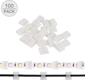 img 1 attached to 🔩 COOLMI Strip Light Mounting Clips - 100-Pack Self-Adhesive Brackets for Vehicle, Cabinet, Kitchen, Christmas Lights, and More