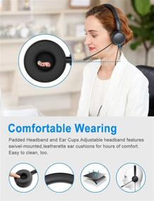 img 2 attached to 🎧 New Bee USB Headset with Noise Cancelling Micphone- Ideal for Office, Call Centers, Skype, Zoom- Compatible with USB-C Devices