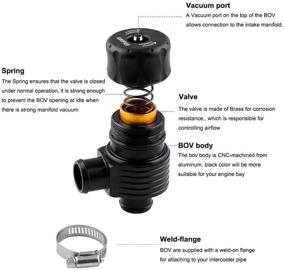 img 3 attached to RYANSTAR Adjustable Turbo Dump Blow Off Wastegate Valve BOV 25mm – Universal Fit in Sleek Black Aluminum Design