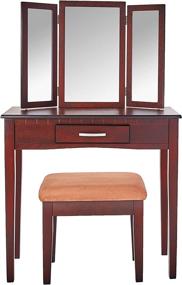 img 3 attached to 🪑 FRECHI FURNITURE 2 Piece Stool Set & Vanity: Stylish Home Furnishing for Elegant Interiors