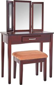 img 4 attached to 🪑 FRECHI FURNITURE 2 Piece Stool Set & Vanity: Stylish Home Furnishing for Elegant Interiors