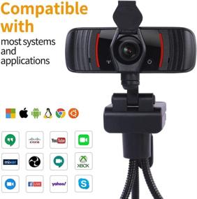 img 4 attached to 📷 Enhanced P Panoraxy 1080P Webcam: Privacy Cover, Tripod, Clip for PC/Laptop, Auto Light Correction - Ideal for Video Calls, Online Classes, Conferences, Gaming, Live Chats & Streams