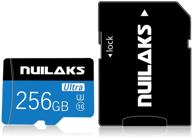 💾 256gb micro sd card with high speed class 10 for camera, dash cam, camcorder, gps, surveillance, drone - memory card with adapter sd logo