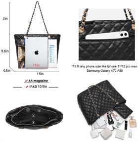 img 2 attached to XB Leather Shoulder Handbags & Wallets for Women
