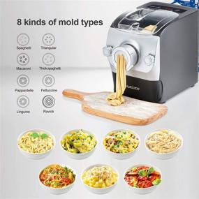 img 1 attached to 🍝 Electric Pasta Maker Machine - Automated Noodle Maker for Kitchen with LCD Display, 8 Varieties of Pasta Shapes to Select