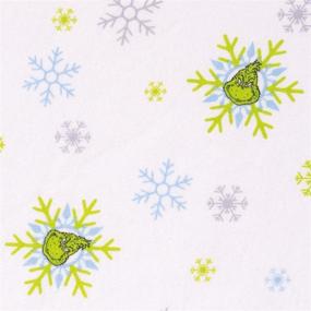 img 1 attached to 🎅 Deluxe Flannel Fitted Crib Sheet - Trend Lab Dr. Seuss The Grinch Edition