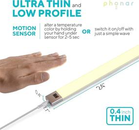 img 2 attached to 💡 Adjustable CCT Under Cabinet Lighting - Phonar Under Counter and Cabinet LED Lighting, Complete with 12V Adapter and Sensor Switch