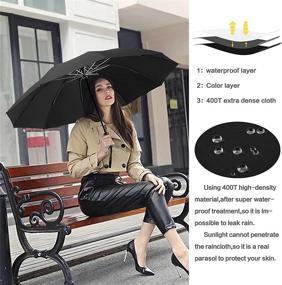 img 3 attached to 🌂 Ultimate Protection Inverted Umbrella: Anti-Rebound, Transparent design