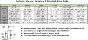 img 3 attached to EvoNation Women's USA Made Thigh High Graduated Compression Stockings - Improve Circulation with Moderate Pressure, Lace Top Support Hose - XL (Tan Beige Nude)