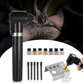 img 1 attached to 🎨 Tattoo Ink Mixing Machine Kit - Romlon Tattoo Pigment Mixer Machine with 100 Mixing Sticks, 100 Tattoo Cups, and Stainless Steel Ink Cup Holder Stand for Tattoo Supplies