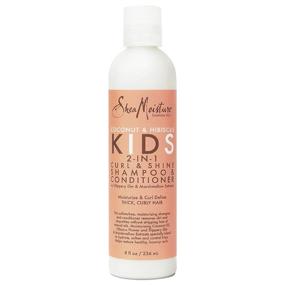 img 4 attached to 🥥 Детский шампунь и кондиционер SheaMoisture 2 в 1: Кокос и Гибискус, пропитанный кокосовым маслом для увлажнения волос и ухода за сухими кудрями — 8 унций.