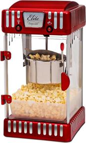 img 4 attached to Elite Electric Tabletop Popcorn Kettle Maker: Retro Carnival Style with Warming Light - 2.5Oz - Red