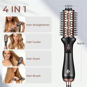 img 3 attached to 💇 MiroPure 4-in-1 Hair Dryer Brush: One-Step Volumizer, Curling Brush, Upgraded Version - Buy Now!