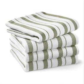 img 1 attached to 🛀 Премиум полосатые полотенца, набор из 4 шт. (Salvia) от Williams-Sonoma