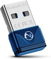 🖥️ mini bluetooth 5.0 usb dongle for pc - zexmte bluetooth adapter for computer, compatible with windows 10/8.1/8/7, blue - ideal for bluetooth headphones, speakers, keyboard, mouse, printer logo