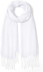 img 4 attached to Pashmina Shawls Wedding Fashion Fringes Women's Accessories and Scarves & Wraps
