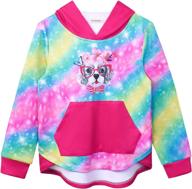 🦄 unicorn hoodie for girls | long sleeve pullover sweatershirts with pockets logo