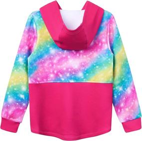 img 3 attached to 🦄 Unicorn Hoodie for Girls | Long Sleeve Pullover Sweatershirts with Pockets