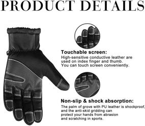 img 3 attached to 🧤 WinPower Winter Motorcycle Gloves: Full Finger Touch Screen Outdoor Camping Hiking Glove for Women Men - XL, Warm & Versatile!