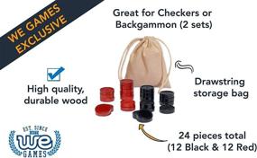 img 3 attached to ♟️ Classic Checkers Game Set: Stylish Black Wood Pieces for Endless Fun